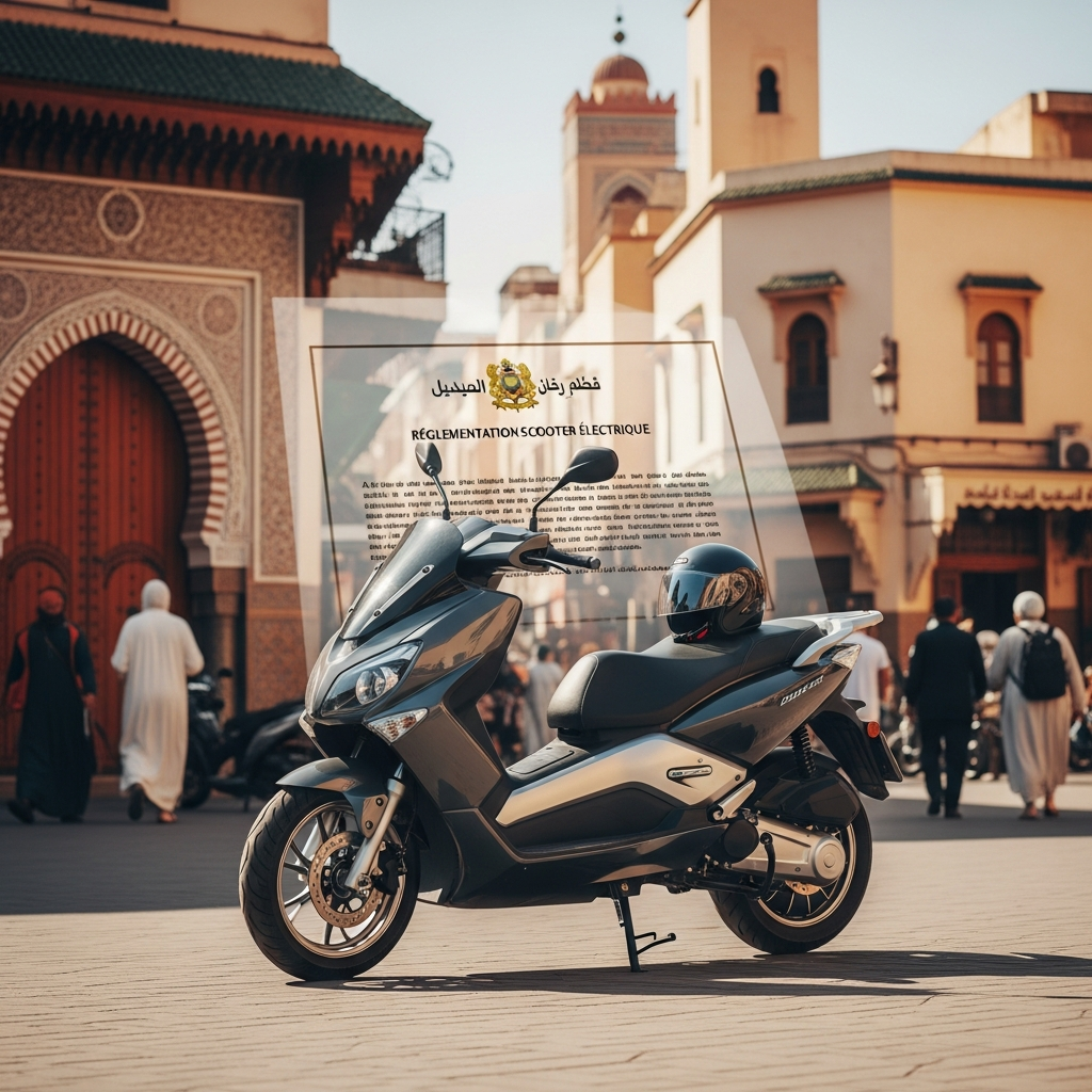 Illustration of Lois scooter électrique Maroc : Comprenez les Changements Essentiels Maintenant.