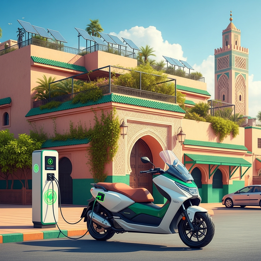 transition écologique Maroc illustration for Mobilité Verte Maroc : Les Clés d'une Transition Écologique Réussie.