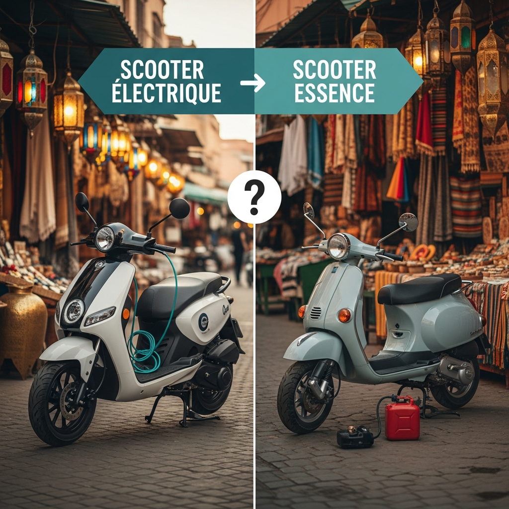 scooter électrique vs essence Maroc illustration for Scooter Électrique vs Essence Maroc: Votre Choix Décisif pour une Économ